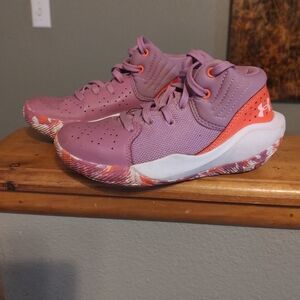 Under Armour Kids' Purple and Orange Sneakers